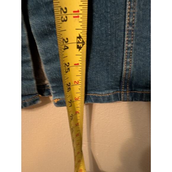 Pilcro Womens Denim Button Front Midi Skirt‎ Size 4 Blue A Line Pockets Stretch - Picture 7 of 9